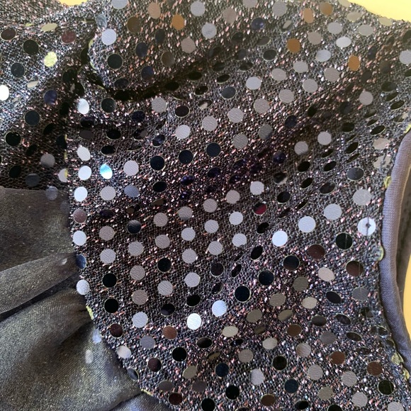 Rare Editions Girls Party Holiday Dress Navy Size 3T Tulle Embellished Red Rose - Picture 8 of 8